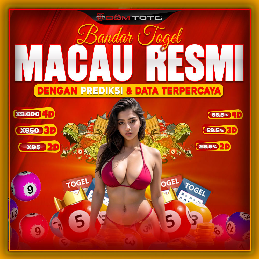 DOMTOTO menghadirkan hasil result syair toto macau 4d 5d lebih menarik untuk pasaran dengan hasil keluaran macau pools dan result macau tercepat hari ini. Tidak Hanya itu saja pengeluaran macau juga di catat dengan lengkap di data macau prize yang dapat anda lihat dengan cepat.