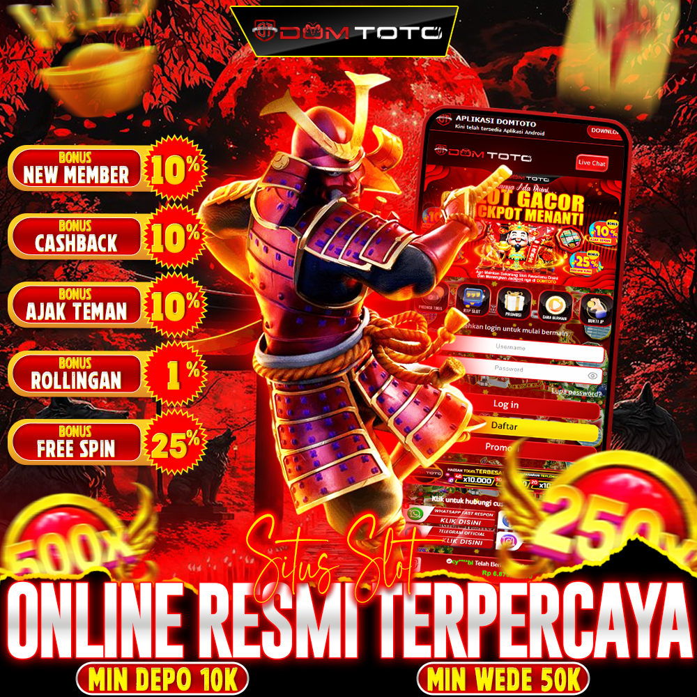 DOMTOTO » SLOT ONLINE RESMI TERPERCAYA DENGAN RTP AKURAT ANTI RUNGKAT
